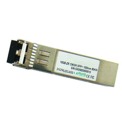 10G CWDM 1550nm 80km SFP + جهاز إرسال واستقبال من الألياف البصرية
