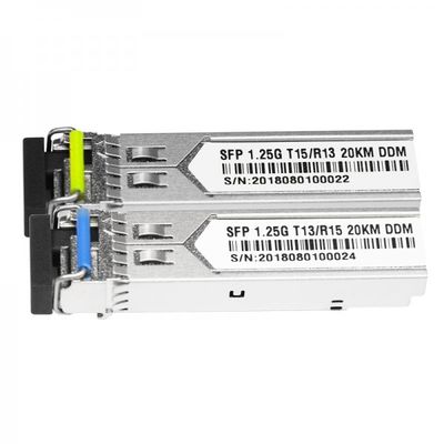 1.25G Lc Connector 20Km جهاز إرسال واستقبال بصري ثنائي الاتجاه