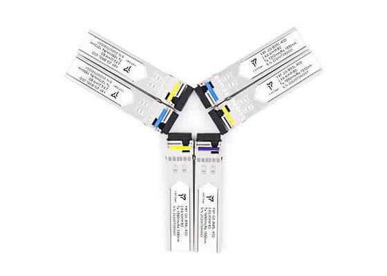 أجهزة الإرسال والاستقبال الضوئية SFP منخفضة EMI 3.3V 20 كم 2.5G