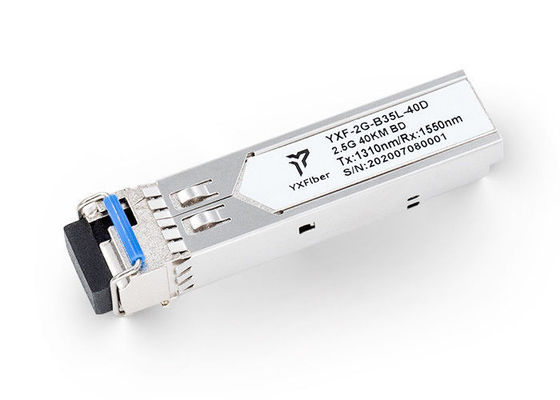 20km LCDDM 1310nm 1550nm 2.5G SFP أجهزة الإرسال والاستقبال البصرية